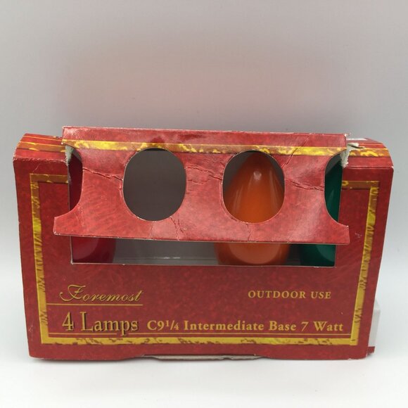 Christmas 8 Replacement C9 Bulbs 7 Watt Outdoor Lights Red Green Blue Orange - Picture 8 of 12